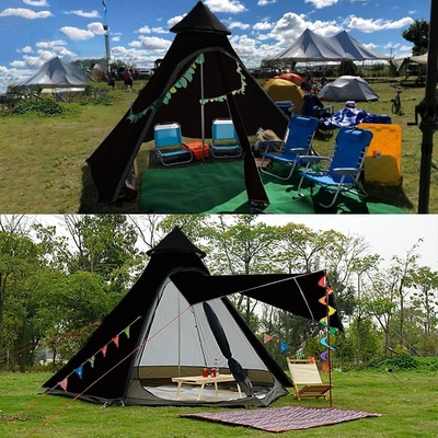 12'x10'x8'Kopułkowy namiot kempingowy 5-6 osób 4 Sezon Dwuwarstwowe warstwy wodoodporne anty-UV Windproof namioty rodzinne kemping na świeżym powietrzu
