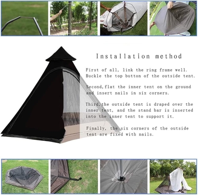 12'x10'x8'Kopułkowy namiot kempingowy 5-6 osób 4 Sezon Dwuwarstwowe warstwy wodoodporne anty-UV Windproof namioty rodzinne kemping na świeżym powietrzu