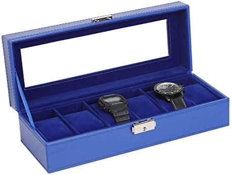 NEX 6 Slots Watch Box Organizer dla mężczyzn, Czarny Watch Holder Stand Display Storage Case