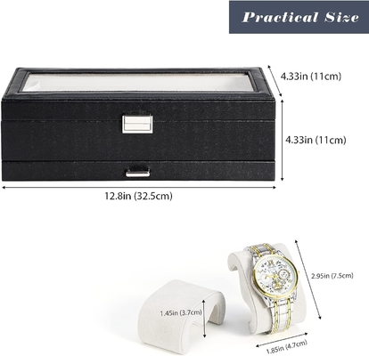 ProCase Watch Box Organizer dla mężczyzn, 6 slot Watch Display Case z szufladą, Dzień Ojca Prezent Men Watch Holder Watch