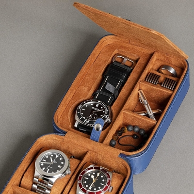 ROTHWELL 5 Watch Travel Case Storage Organizer dla 5 zegarków.