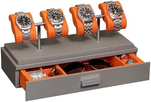 ROTHWELL Luxury Watch Display Case dla 4 zegarków