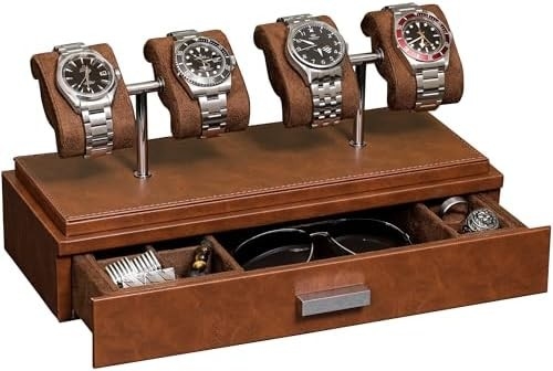 ROTHWELL Luxury Watch Display Case dla 4 zegarków