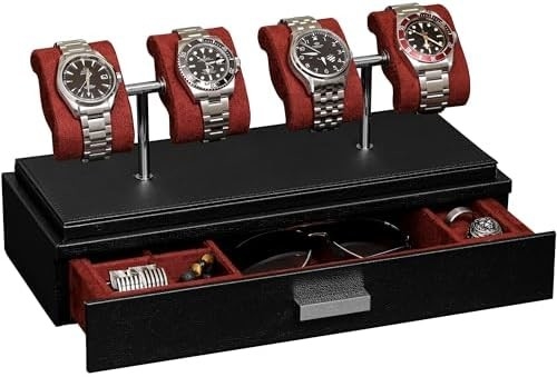 ROTHWELL Luxury Watch Display Case dla 4 zegarków