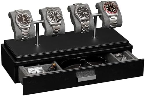 ROTHWELL Luxury Watch Display Case dla 4 zegarków