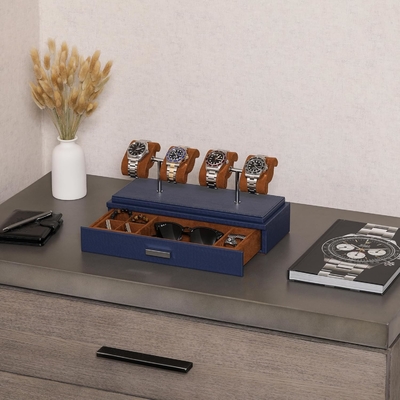 ROTHWELL Luxury Watch Display Case dla 4 zegarków