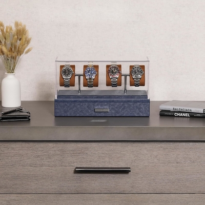 ROTHWELL Luxury Watch Display Case dla 4 zegarków