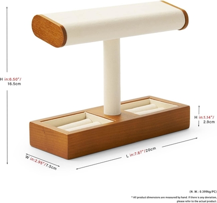 Solid Wood Watch Display Stand T-bar Watch Stand Biżuteria Holder Stand Watch Case dla mężczyzn Watch Holder Organizer dla mężczyzn