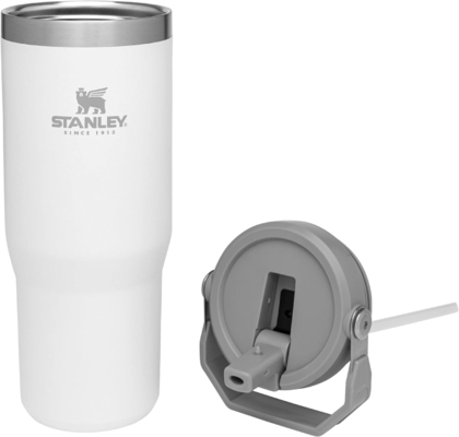 IceFlow Tumbler ze stali nierdzewnej ze słomką, próżniowo izolowana butelka na wodę do domu, biura lub samochodu, kubek wielokrotnego użytku
