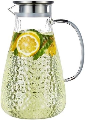 Karafu Szklany Jar z pokrywką, 68Oz Gorąco Odporny Jarek Wody dla Gorącej/Zimnej Wody, Lodowej Herbaty i soki