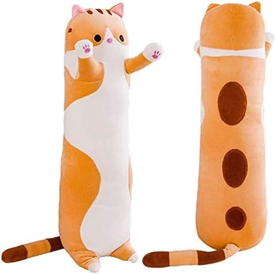WUYU Cudowna Płaszczasta lalka kota Cute Cartoon Miękka wypełniona Kotka Poduszka Długa Rzucanie Śpiąca Poduszka lalka Zabawki prezent dla dzieci