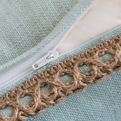 Phantoscope Pack of 2 Farmhouse Dekoracyjny Wyrzuć poduszki, Solidne wzory dla domu Burlap Linen Przycięte na miarę