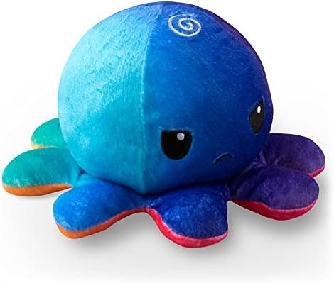 TeeTurtle - oryginalny odwracalny ośmiornica Plushie - miłość + nienawiść - urocze zmysłowe Fidget wypełnione zwierzęta, które pokazują swoje
