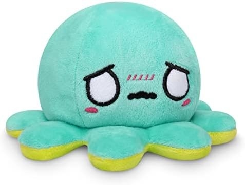 TeeTurtle - oryginalny odwracalny ośmiornica Plushie - miłość + nienawiść - urocze zmysłowe Fidget wypełnione zwierzęta, które pokazują swoje