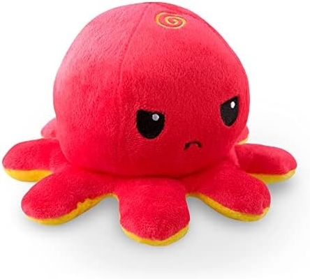 TeeTurtle - oryginalny odwracalny ośmiornica Plushie - miłość + nienawiść - urocze zmysłowe Fidget wypełnione zwierzęta, które pokazują swoje