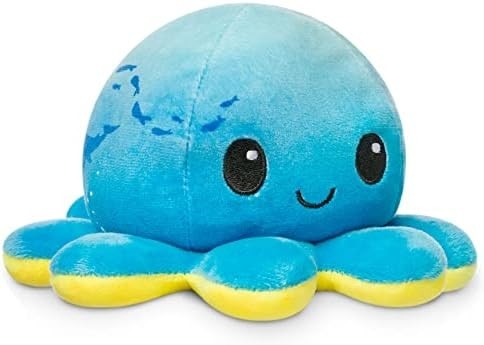 TeeTurtle - oryginalny odwracalny ośmiornica Plushie - miłość + nienawiść - urocze zmysłowe Fidget wypełnione zwierzęta, które pokazują swoje
