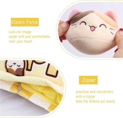 REFAHB Cute Plush Pillow Throw Pillow Removable Stuffed Animal Toys Kreatywne prezenty dla dziewczynek (Kitten)