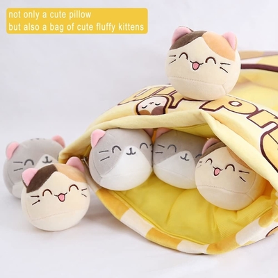 REFAHB Cute Plush Pillow Throw Pillow Removable Stuffed Animal Toys Kreatywne prezenty dla dziewczynek (Kitten)