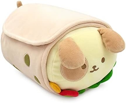Oficjalna lalka z płaszczem w rolce. Miękka, miękka, ciepła, słodka, wygodna, bezpieczna poduszka burrito z szczeniakiem.