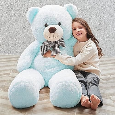 Misscindy Giant Teddy Bear Płaszczany zwierzę dla dziewczyny lub dzieci 47 cali, (biały)