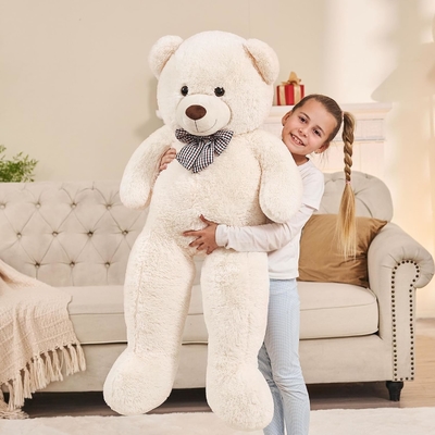 Misscindy Giant Teddy Bear Płaszczany zwierzę dla dziewczyny lub dzieci 47 cali, (biały)