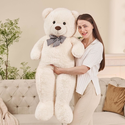 Misscindy Giant Teddy Bear Płaszczany zwierzę dla dziewczyny lub dzieci 47 cali, (biały)
