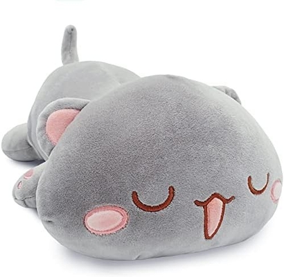 Onsoyours Cute Kitten Plush Toy 25.5 "Płyty zwierzęce Kitty Soft Anime Cat Duża poduszka dla dzieci (biały A, 25.5