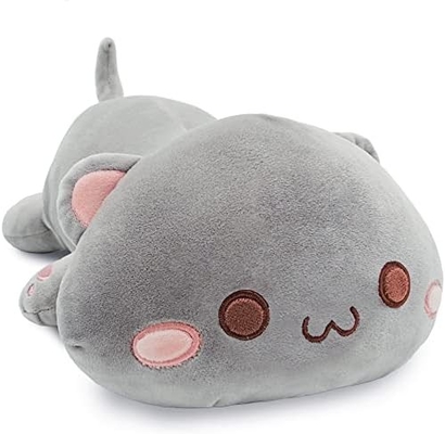 Onsoyours Cute Kitten Plush Toy 25.5 "Płyty zwierzęce Kitty Soft Anime Cat Duża poduszka dla dzieci (biały A, 25.5