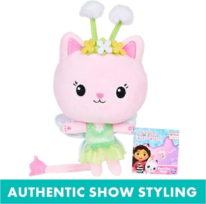 Gabby's Dollhouse, 7-calowa Kitty Fairy Purr-ific Plush Toy, zabawki dla dzieci od 3 lat