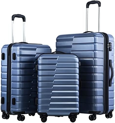 Walizka PC ABS TSA Bagaż 3 sztuk Set Lock Spinner Carry on (Teal blue)