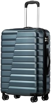 Walizka PC ABS TSA Bagaż 3 sztuk Set Lock Spinner Carry on (Teal blue)