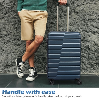 Walizka PC ABS TSA Bagaż 3 sztuk Set Lock Spinner Carry on (Teal blue)