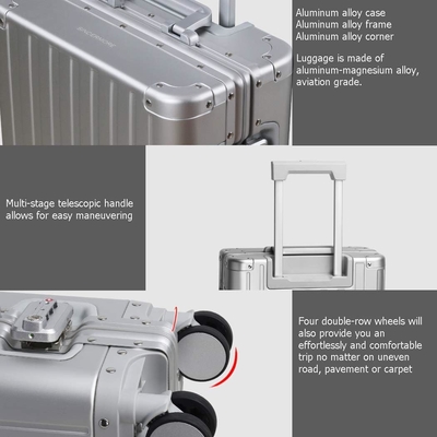 Aluminiumowy bagaż, walizka (srebrna, 20 cali) Odwiedź sklep Sindermore