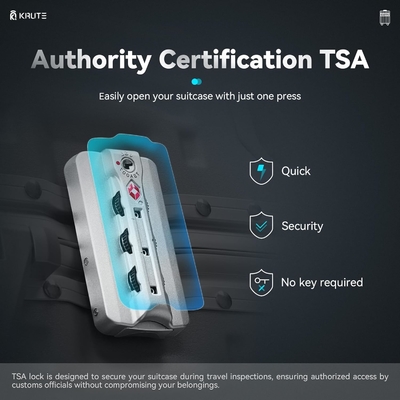 Bagaż bez zamka z 8 kółkami, walizka z PC+ABS TSA Lock 4 Metalowy róg biały