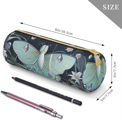 Pudełko do ołówków dla motyli dla kobiet Pudełko do ołówków Cylinder Small Carrying Zipper Simple Durable Lightweight for Storage Bag