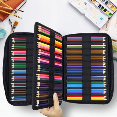 300 gniazdek do ołówków kolorowych - Organizator ołówków z opakowaniem i zamkiem, wielowarstwowy uchwyt do ołówków kolorowych Prismacolor