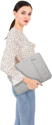 Torba z rękawami do laptopa Kompatybilna z MacBook Air 13 M3 A3113 M2 /Pro 13 M2 M1,Polyester Vertical Case z kieszenią, szara