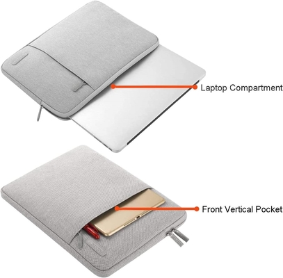 Torba z rękawami do laptopa Kompatybilna z MacBook Air 13 M3 A3113 M2 /Pro 13 M2 M1,Polyester Vertical Case z kieszenią, szara