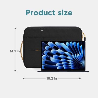 Odpowiedni dla MacBook Pro 13-14 cali, z recyklingu PET laptop noszący walizkę z uchwytem i dodatkiem kieszeni