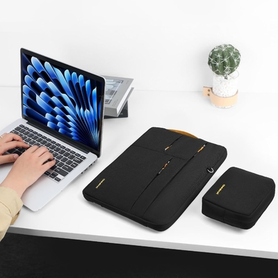 Odpowiedni dla MacBook Pro 13-14 cali, z recyklingu PET laptop noszący walizkę z uchwytem i dodatkiem kieszeni