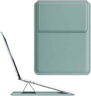 Obudowa laptopowa MacBook Air 13.6M3 M2 A3113 A2681/MacBook Pro 14 A2992-PU Skóra cienka pokrywa torby z funkcją stojak, brązowy