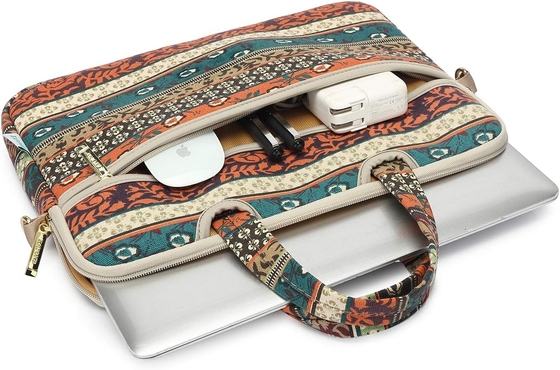 Czerwony Bohemia Patten wodoodporny laptopa ramię Messenger Case Case Case rękaw na 12 cali 13,3 cali laptopa
