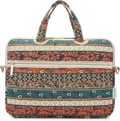 Czerwony Bohemia Patten wodoodporny laptopa ramię Messenger Case Case Case rękaw na 12 cali 13,3 cali laptopa