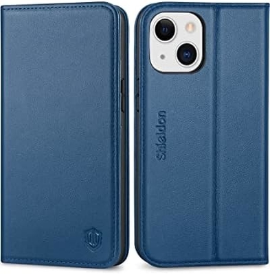 Skórzana skrzynka do portfela z foldingem Magnetyczna pieczęć RFID blokada karty posiadacz gniazda całkowicie zabezpieczona skrzynka kompatybilna z iPhone 13