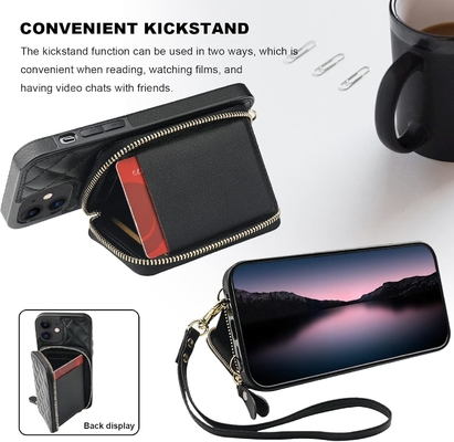 iPhone 12/12 Pro crossbody torba, RFID osłonięty PU skórzany pasek uchwyt z gniazdkiem do kart Split torba bransoletka lanyard