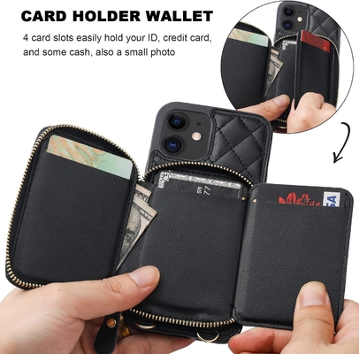 iPhone 12/12 Pro crossbody torba, RFID osłonięty PU skórzany pasek uchwyt z gniazdkiem do kart Split torba bransoletka lanyard