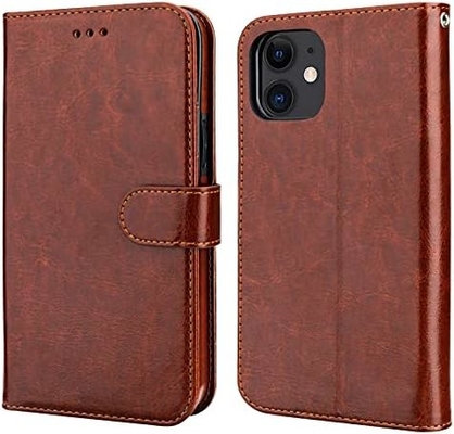 Kompatybilny z iPhone'em 12/Pro, portfel z uchwytem do kart PU, skórzany stojak, odporny na wstrząsy, pas do nadgarstka, 6,1-calowa musza