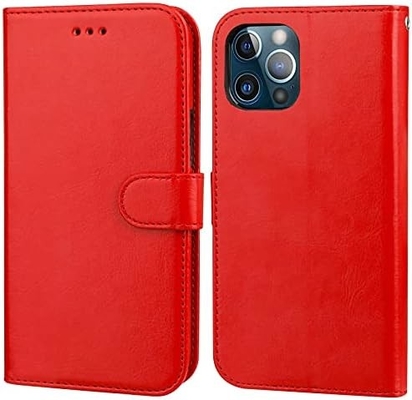 Kompatybilny z iPhone'em 12/Pro, portfel z uchwytem do kart PU, skórzany stojak, odporny na wstrząsy, pas do nadgarstka, 6,1-calowa musza