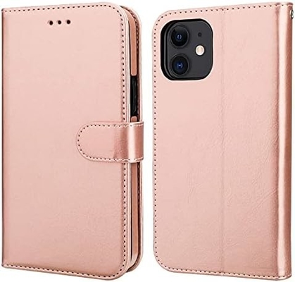 Kompatybilny z iPhone'em 12/Pro, portfel z uchwytem do kart PU, skórzany stojak, odporny na wstrząsy, pas do nadgarstka, 6,1-calowa musza