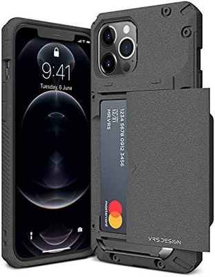 Dla iPhone'a 12 Pro Max z [4 kartami]Premium solid credit card slot wallet dla iPhone'a 12 Pro Max 6,7-calowy